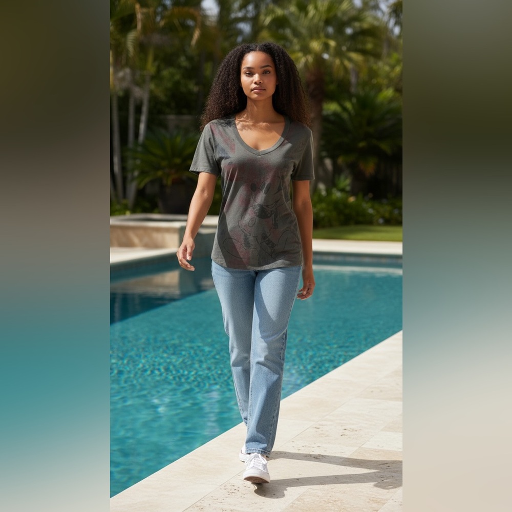 Disney Light Blue Women's Straight Leg Jeans